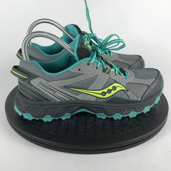 Saucony Grid Raptor TR7 Gray/Teal Trail Running Shoes S15283-2 Women’s Size 7 - Picture 4 of 12